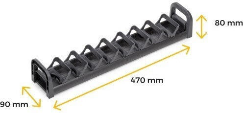 Emuca Schrank-Geschirrständer Metallisch 9x47cm Graues