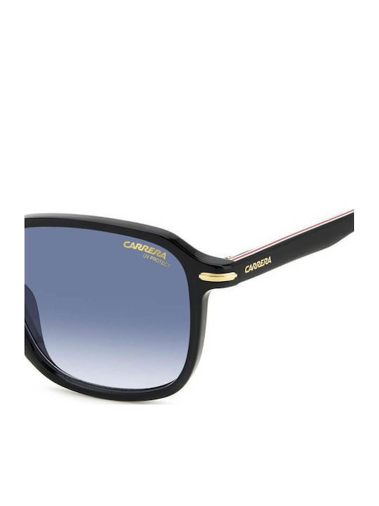 Carrera Unisex Sunglasses with Black Horn-Rimmed Frame and Grey Gradient Lens 328/S 807/08