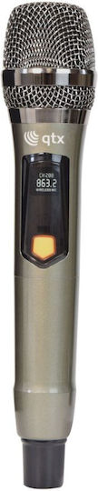 QTX Sound 171.824UK Set Wireless Microphone Handmade for Vocals in Silver Color