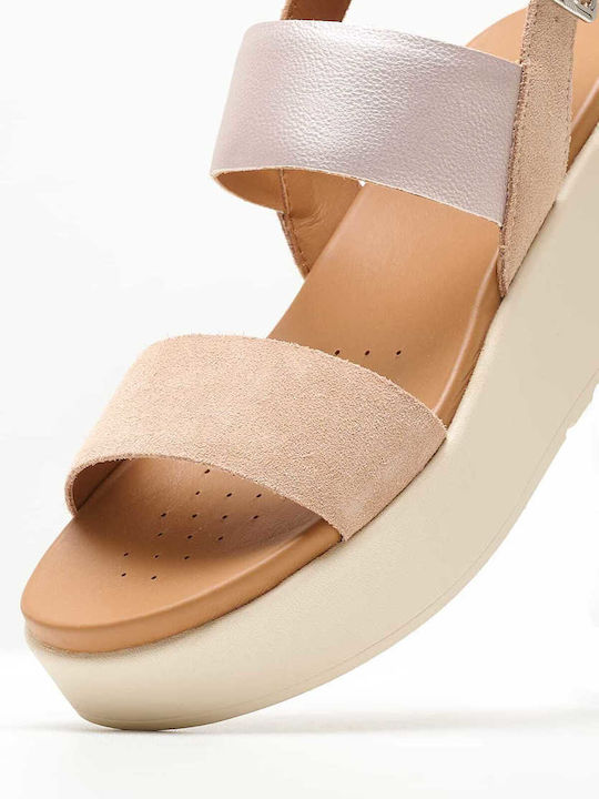 Xand 2.2s Women's Leather Platform Shoes Beige