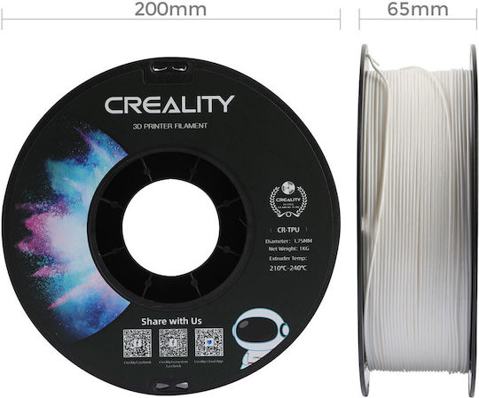 Creality3D TPU 3D Printer Filament 1.75mm White 1kg 1pcs Spool