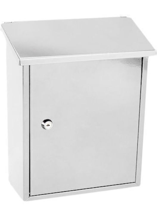 Artekko TX0077HMI Außenbereich Briefkasten Metallisch in Weiß Farbe 30.5x5x20.5cm 3334