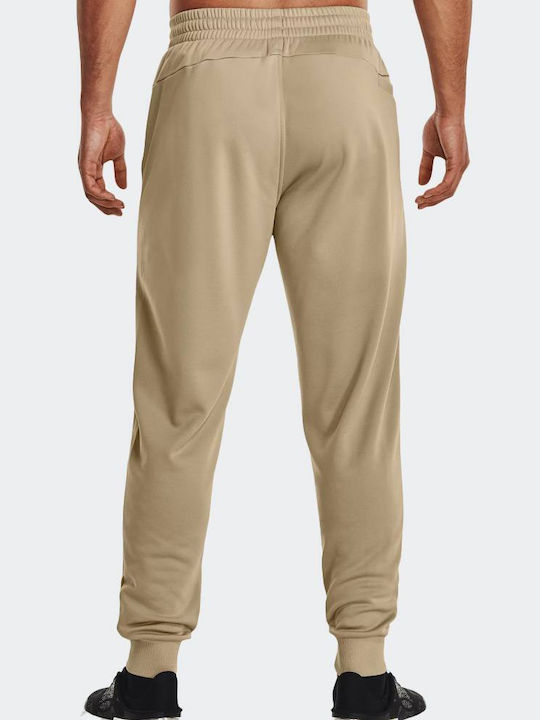 Under Armour Men's Fleece Sweatpants with Rubber Brown