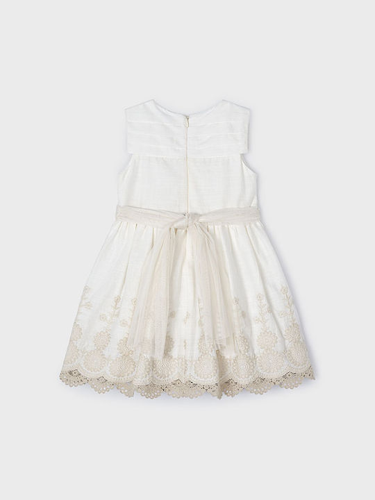 Mayoral Kids Dress ecru