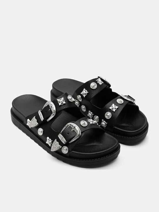Women's Flat Sandals Flatforms in Black Color