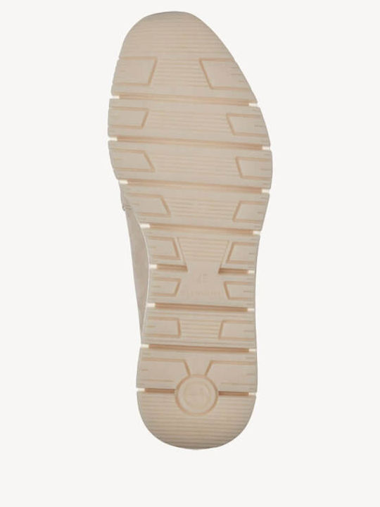 Leather Women's Moccasins in Gold Color