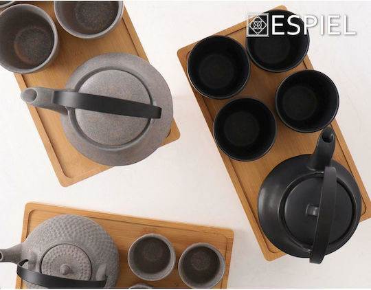 Espiel Ritual Tea Set with Cup and Filter Ceramic Gray 600ml 5pcs