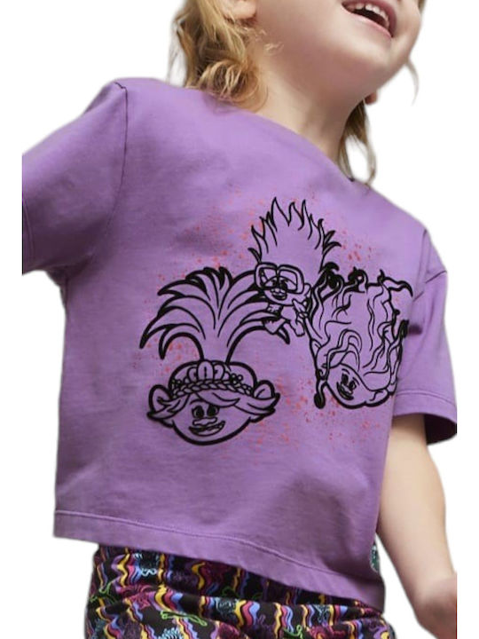 Παιδικό T-shirt Μωβ Graphic