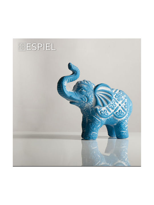 Espiel Set of Decorative Elephants made of Ceramic 25.5x11x21cm 2pcs