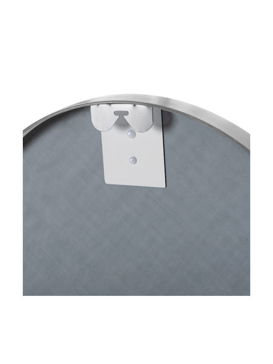 HomeMarkt Oglindă de Perete cu Argintiu Ramă din Metalic Diametru 50cm 1buc