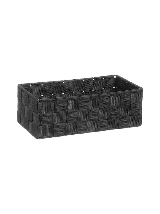 Set of Decorative Baskets Fabric with Handles Black 4pcs Spitishop