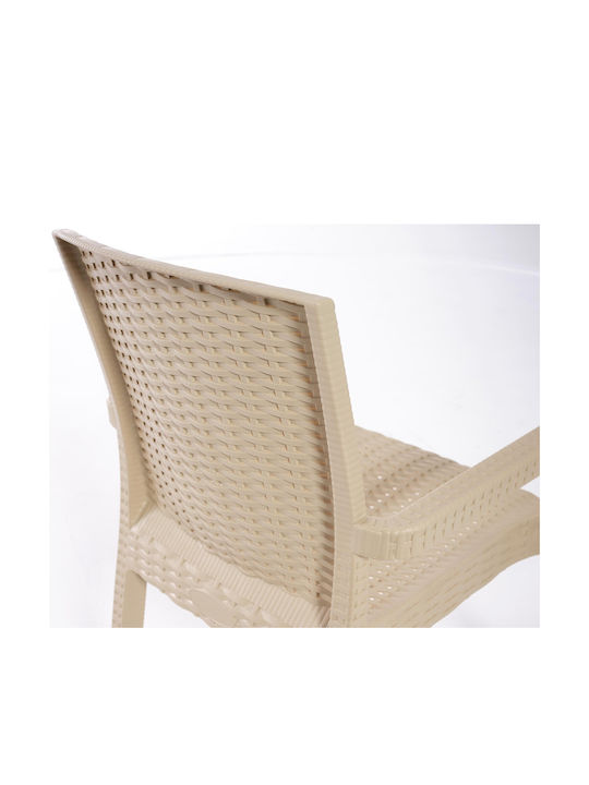 Scaun De Exterior Rattan Capuccino 62x58x87cm