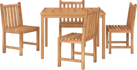 Teak Garten- und Outdoor-Möbelset Für Klassische Veranda 5 Stück