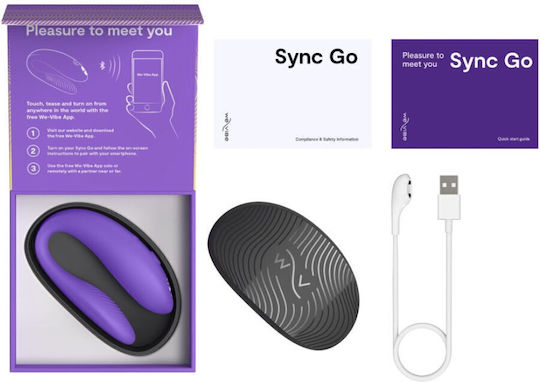 We-Vibe Sync Mini Διπλός Δονητής με Απομακρυσμένο Έλεγχο 7.74cm Μωβ