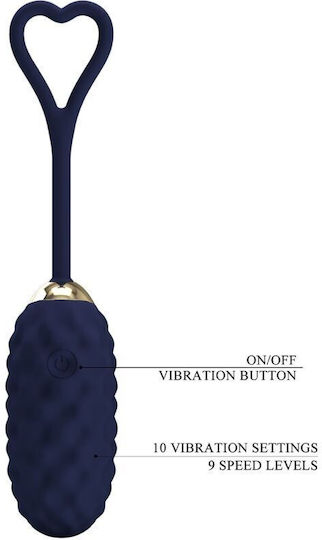 Pretty Love Functions Vibrator Egg with Remote Control Blue