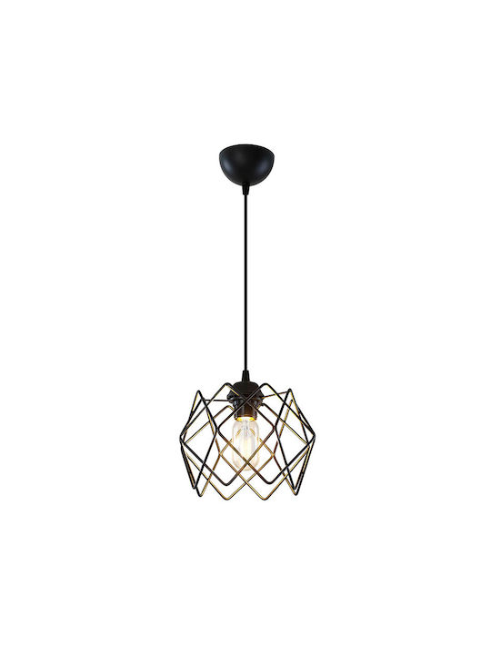 Pakketo Pwl-1021 Pendant Light Black Grid with Socket E27