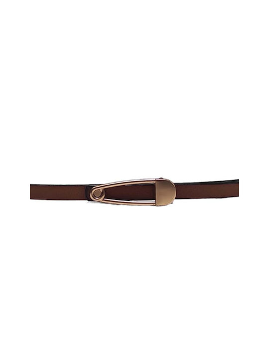 Leather Women's Belt Tabac Brown