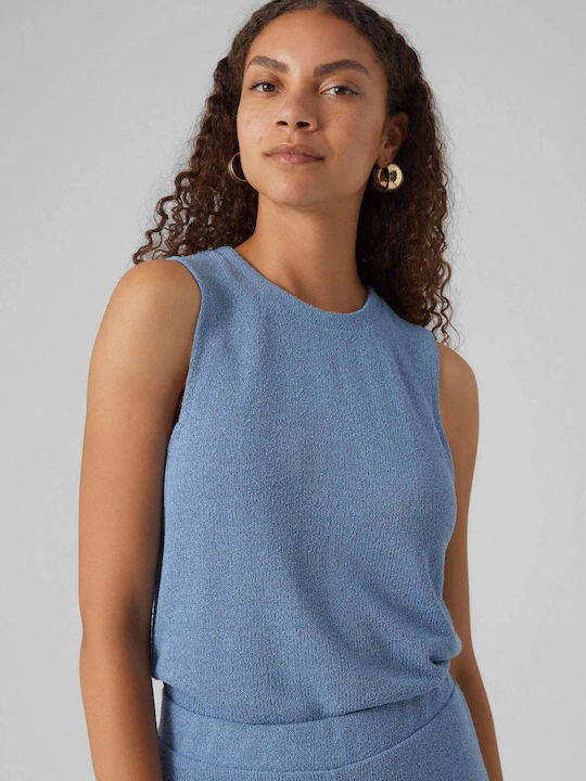 Vero Moda Damen Bluse Ärmellos Blau