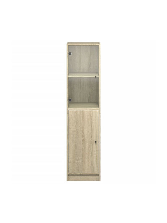 Шкаф Офис от Дърво и Стъкло Дъб 35x37x142см