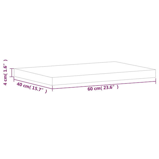 vidaXL Countertop without Sink L60xW40xH4cm Beech wood solid wood