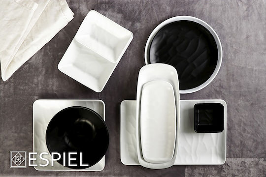 Espiel Wavy Matte Πιατέλα Σερβιρίσματος Οβάλ Πλαστική Λευκή 53x32.5εκ. 6τμχ