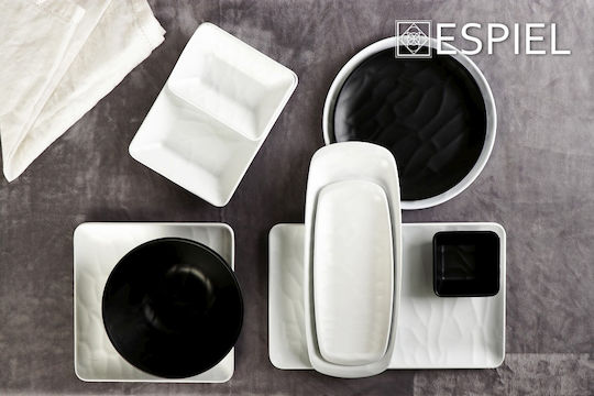 Espiel Wavy Matte Serving Platter Oval Black 40x16cm