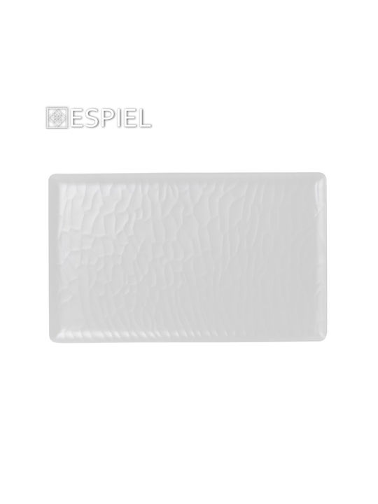 Espiel Wavy Matte Servierplatte Oval Kunststoff Weiß 53x32.5cm 6Stück