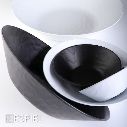 Espiel Wavy Matte Serving Platter Oval Black 40x16cm