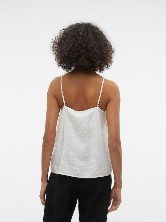 Vero Moda Γυναικεία Καλοκαιρινή Μπλούζα με Τιράντες Λευκή
