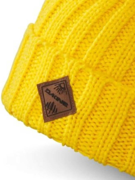 Dakine Pom Pom Beanie Fleece Beanie Knitted in Yellow color