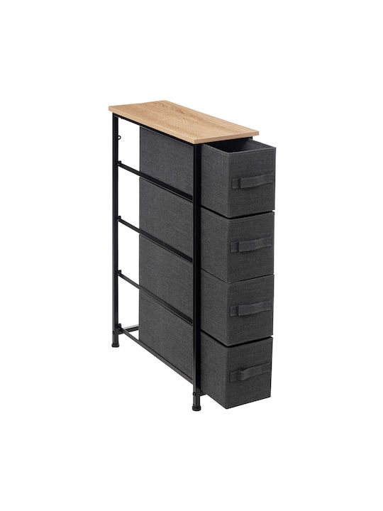 Drawers Storage F-v Narrow Made of Metal & Fabric L20xW48xH77cm