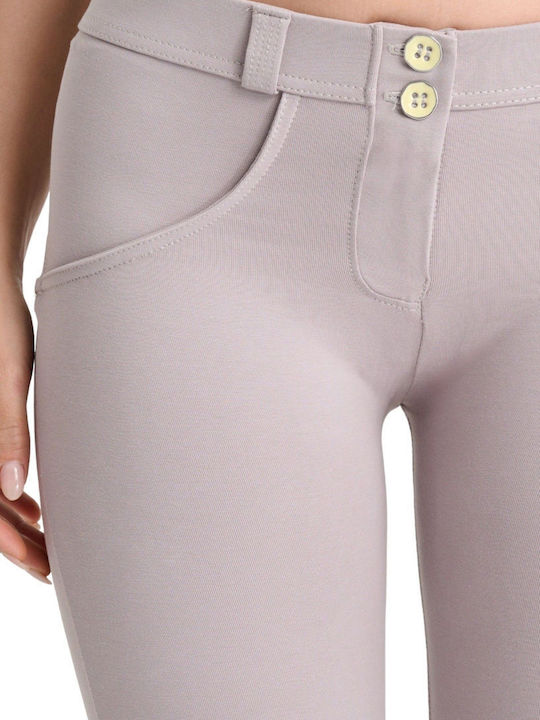 Women's Fabric Trousers Push-up Skinny Fit Gray