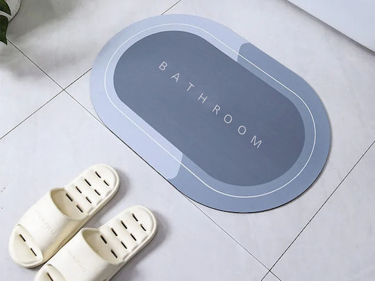 Soul Rutschfest Badematte Mikrofaser Oval 27166 Blue 40x60cm