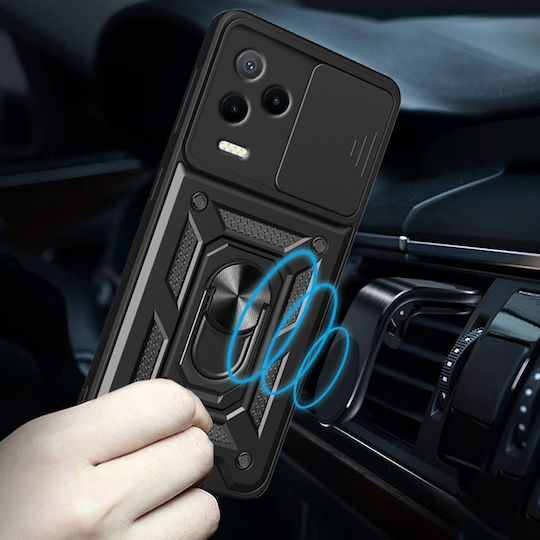 Infinix Back Cover Μεταλλικό Μαύρο (Infinix Note 12 2023, CamShield Slide)