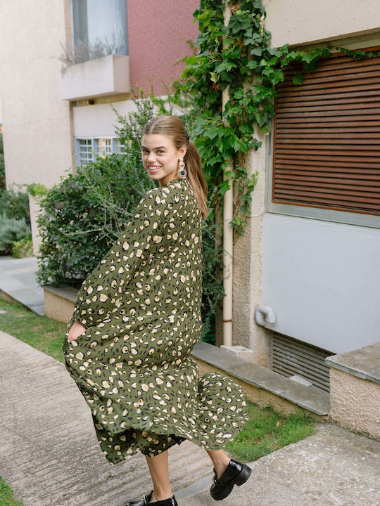 Maxi Shirt Dress Dress Animal Print