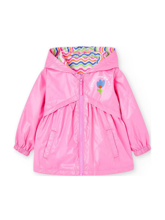 Kids' Casual Jacket Double Sided with Hood Fuchsia