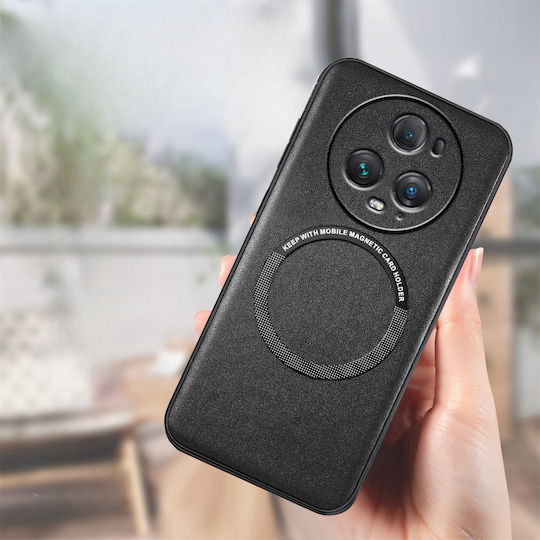 Honor Задна корица Кожа / Изкуствена кожа / Силикон Черен (Realme 5 Pro)