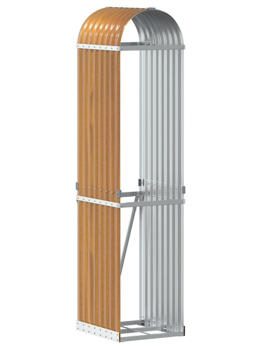 vidaXL Inox Ράφι Αποθήκευσης Ξύλων 40x45x170cm Καφέ