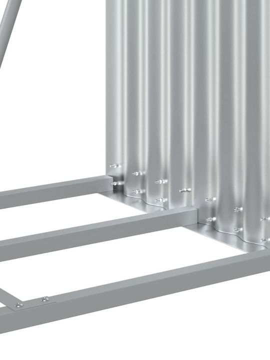 vidaXL Inox Ράφι Αποθήκευσης Ξύλων 80x45x120cm Καφέ