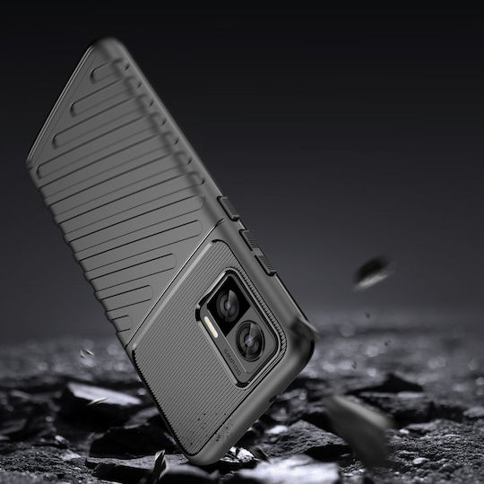 Erbord Umschlag Rückseite Silikon Schwarz (Motorola Edge 30 Neo 5G)