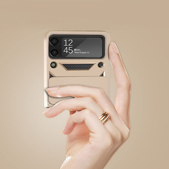 Erbord Задна корица Пластмаса / Силикон / Метал Златист (Galaxy Z Flip3 5G)