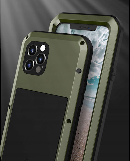 Love Mei Back Cover Μεταλλικό Πράσινο (iPhone 12 / 12 Pro)