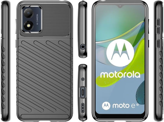 Thunder Back Cover Silicon Negru (Moto E13)
