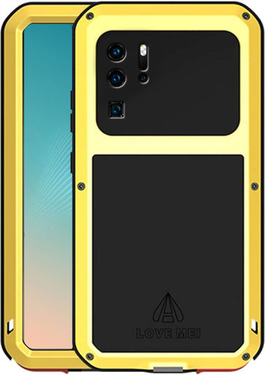 Love Mei Back Cover Μεταλλικό Κίτρινο (Huawei P30 Pro)