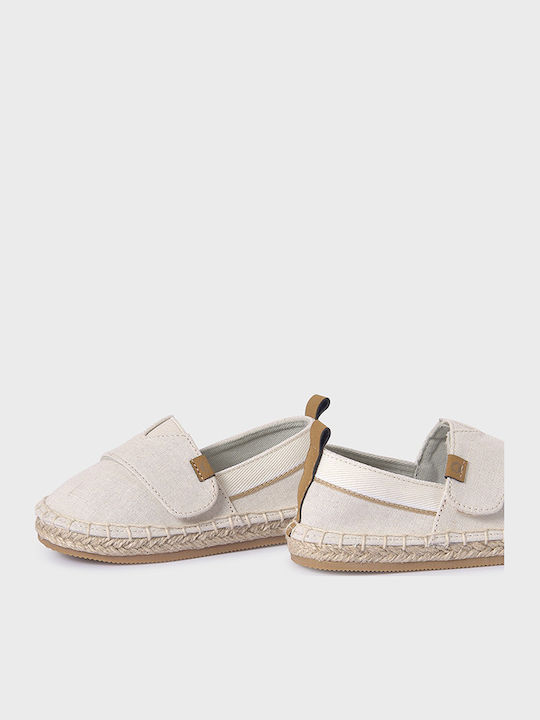 Kids Espradrilles with Hoop & Loop Closure Beige