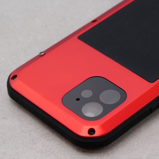 Love Mei Back Cover Μεταλλικό Κόκκινο (iPhone 12 / 12 Pro)