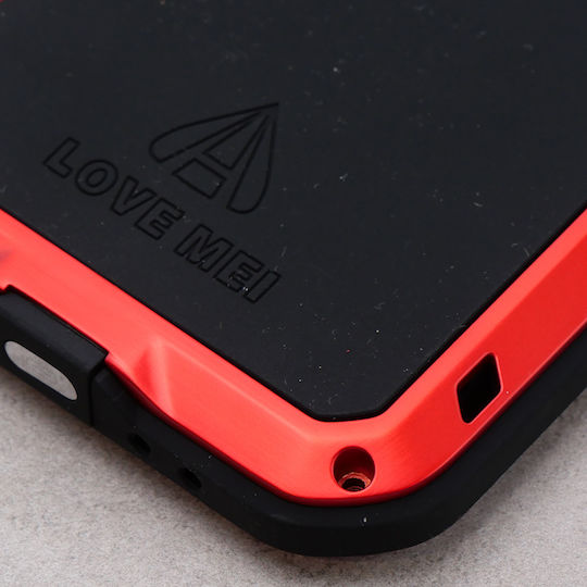 Love Mei Back Cover Μεταλλικό Κόκκινο (iPhone 12 / 12 Pro)