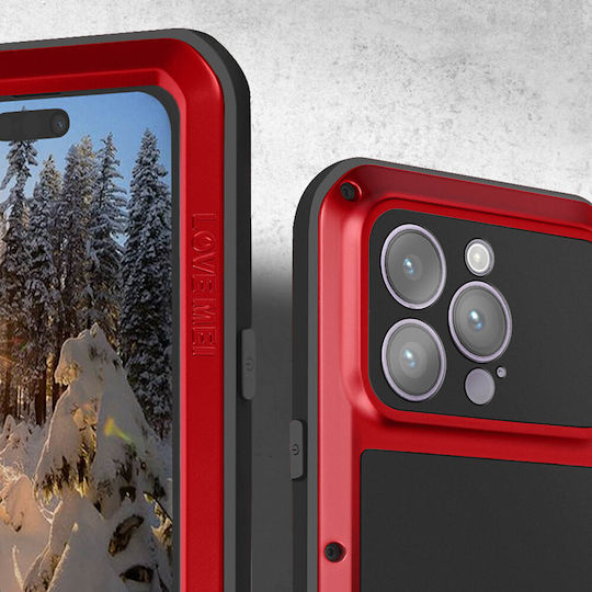 Love Mei Back Cover Μεταλλικό Κόκκινο (iPhone 14 ProXiaomi 14 Pro)