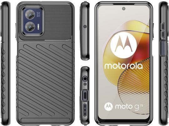 Thunder Back Cover Silicon Negru (Moto G73)