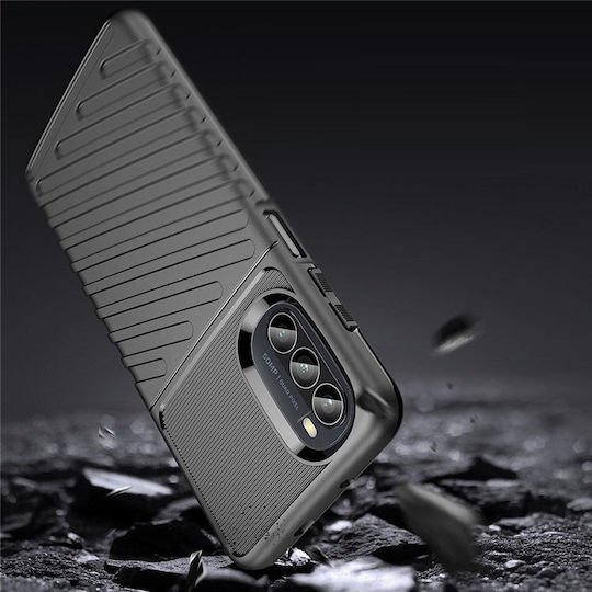 Erbord Back Cover Σιλικόνης Μαύρο (Moto G52)
